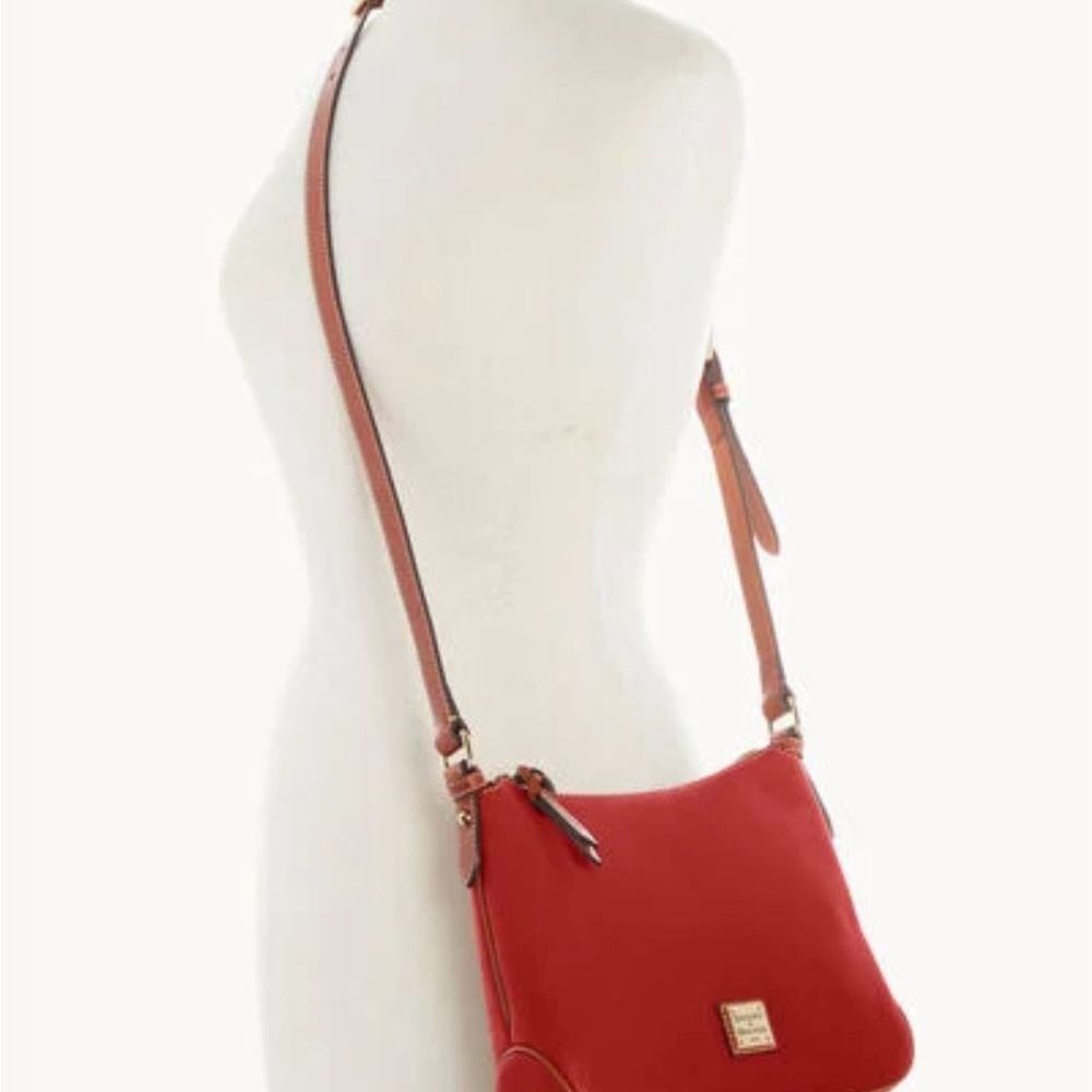 Dooney & Bourke Red Leather Shoulder Bag - Picture 2 of 6